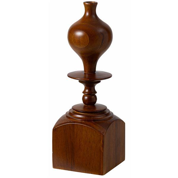 ドライ フラワーベース 花瓶 約幅8×奥行8×高さ23cm ブラウン 木製 天然木 水入れ不可 イン...