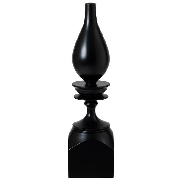 ドライ フラワーベース 花瓶 約幅8×奥行8×高さ30.5cm ブラック 木製 天然木 水入れ不可 ...