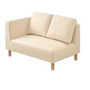 ゆったりくつろげるコーナーソファ 右カウチタイプ アイボリー【商工会会員店です】