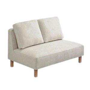 ゆったりくつろげるコーナーソファ 2人掛肘なしタイプ グレー【商工会会員店です】