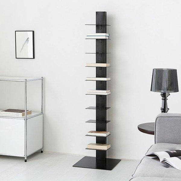 〔MARKET B〕モダンブックタワー ブラック 組立品【商工会会員店です】