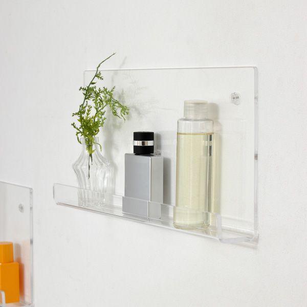 アクリリックウォールシェルフ 約幅38cm浅型2個組 完成品【商工会会員店です】