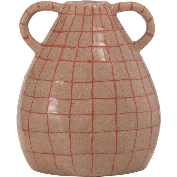 フラワーベース ブラウン （約W17.5×D17.5×H21cm） 完成品【商工会会員店です】