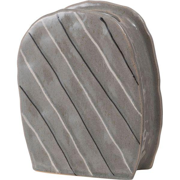 フラワーベース グレー （約W17×D7.5×H21cm） 完成品【商工会会員店です】