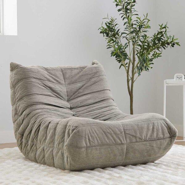 ゆったり包み込まれるローソファ グレー 1人掛単品【商工会会員店です】