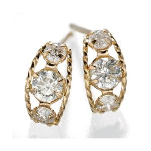 con affetto ダイヤモンドピアス(K18) con affetto(ファッション) ピアス K18ダイヤピアス レディース