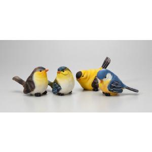 S632 森の小鳥置物 S 4個セット 小鳥/鳥/置物/オーナメント/動物