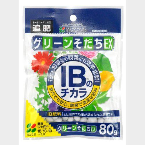 IBのチカラ グリーンそだちEX 80ｇ入り(化成肥料・10-10-10-1)