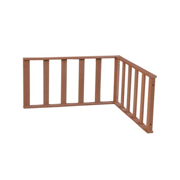 人工木ウッドデッキ ｅｃｏｆｅｅｌ（エコフィール） コーナーフェンス ライトブラウン（PWDE-CN...