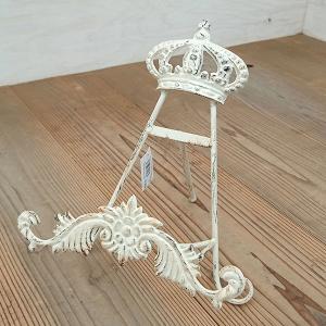 （わけあり特価）メタルイーゼル：ホワイトCrownS／CIE-782（高さ27cm、幅25cm）