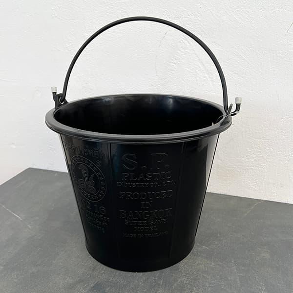 コンストラクション バケット ブラック Mサイズ（直径32.5cm、高さ29.0cm、容量約12L）