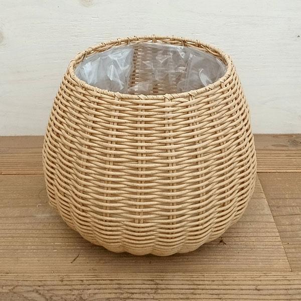 ジェミニバスケット ナチュラルM（内径18cm）CV-002MNa