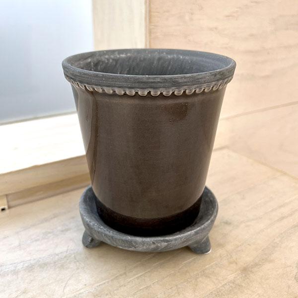 グレーズポット GP-10 グレー（幅10.5cm、高さ10.5cm）