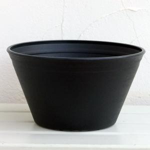 プラスチック製寄せ植え鉢：平鉢 寄せ植えジョイ 9号（ブラック）｜engei