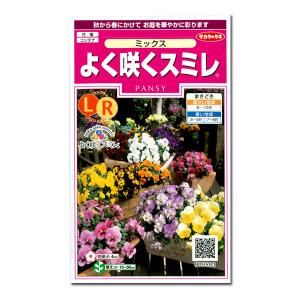 パンジー：よく咲くスミレ　ミックスの種 サカタ　花タネ｜engei