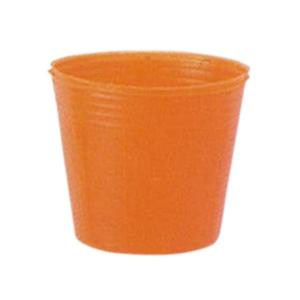 ポリポット　カラーポット 口径7.5cm×高さ6.5cm オレンジ