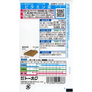 ツケナの種 ビタミン菜 10ml 品番5286...の詳細画像1