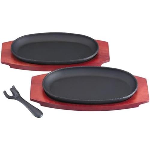 池永鉄工(Ikenaga Iron Works) ステーキ皿 ハンバーグ プレート 2枚セット 鉄板