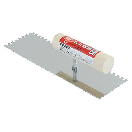 赤長(Akakanechou) ステンレス製 クシメ鏝 5mm目 240mm タイル工事のクシ目つけ