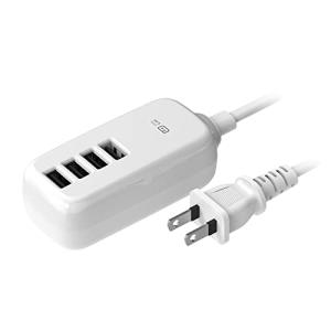 カシムラ USB電源タップ USB-A×4ポート 4.8A 1.2m 国内・海外対応 リバーシブルUSBポート 自動識別 AC-023