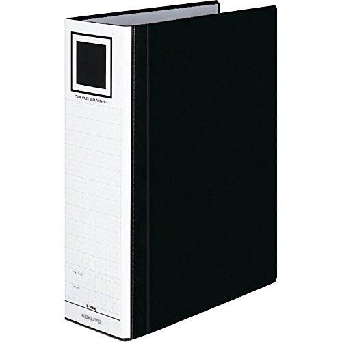 コクヨ ファイル パイプ式ファイル エコツインR(両開き) A4 2穴 800枚収容 黒 フ-RT6...