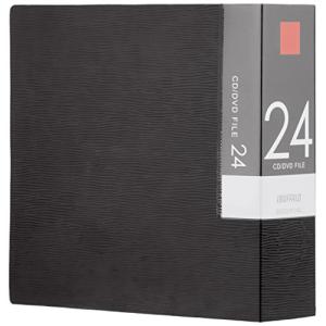 バッファロー BUFFALO CD&DVDファイルケース ブックタイプ 24枚収納 ブラック BSCD01F24BK