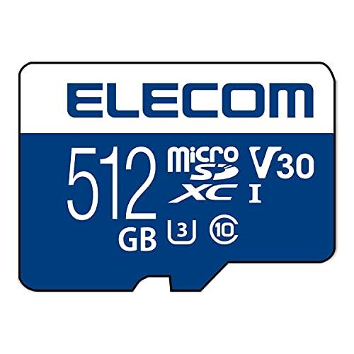 エレコム MicroSDカード 512GB SDXC ビデオスピードクラス対応 UHS-I U3 8...