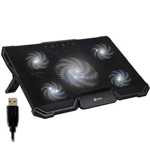 白 KLIM Cycloneラップトップの最大冷却-5ファン-PS5およびPC冷却パッド-プロゲーマー向け - KLIM製サイクロン