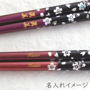 ☆箸 名入れ【食洗 銀桜花】桐箱入り 一膳 全...の詳細画像4