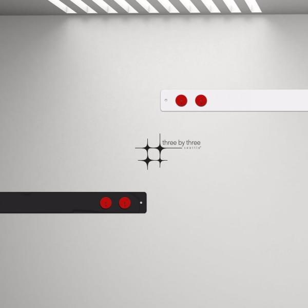マグネットボード 掲示板 おしゃれ マグネット ストリップ 「 ロング2本＋フック1組」セット 壁 ...