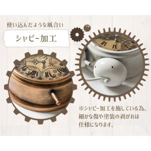 置き時計 ヴィンテージ風 卓上時計 レトロ調 時計 年末年始大決算 歯車 アンティーク時計 ギア インテリア時計 スチームパンク 静音