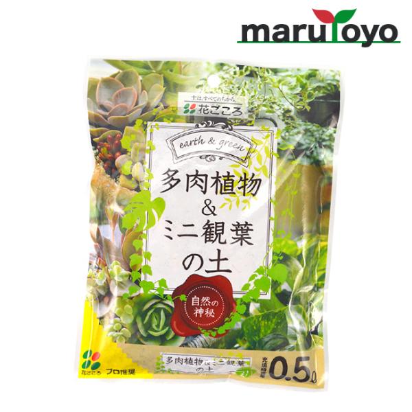 花ごころ 多肉植物＆ミニ観葉の土 0.5L 【土】【肥料】【培養土】【野菜】【花】