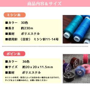 ミシン糸 セット ボビン糸付き ソーイングセッ...の詳細画像5