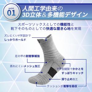 スポーツ ソックス メンズ 厚手 靴下 ランニ...の詳細画像3