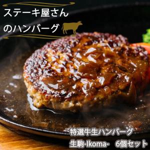 ステーキ屋さんの特選牛生ハンバーグ 生駒-Ikoma-　 411-1030　ハンバーグ　食品　黒毛和牛　特選　牛　逸品　本格的　ギフト　贈答品　プレゼント　贈り物｜enjoy-tokusenkan