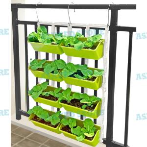 プランター プラスチック 植木鉢 ベランダプランター 引っ掛け式 野菜栽培 植物 果物 いちご 家庭菜園 設置簡単 自由に組み合わせ 省スペース