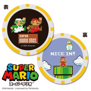 ゴルフ キャラクター マーカー　マリオ＆ルイージ スーパーマリオブラザーズ （チップタイプ） コイン