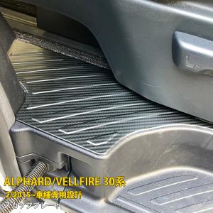 トヨタ アルファード 30系 LEDスカッフプレート ブルーイルミ 4pcs