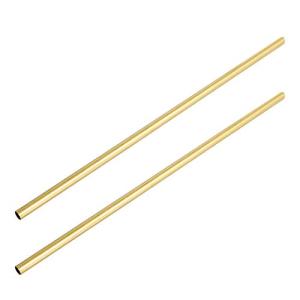 Aopin真ちゅう丸管銅パイプID 6.6mm / 13/50" x OD 7mm / 7/25"中空銅管 - 300mm / 1 Ft / 12 インチ長さ冷蔵庫用毛細管 冷却システム ウィンドチャイム 2個