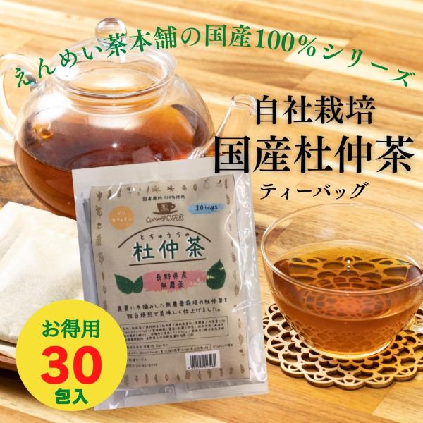 【公式】自社栽培杜仲茶30包 長野県産 黒姫和漢薬研究所 送料無料 ノンカフェイン ティーバッグ 健...