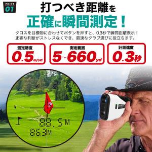 ゴルフ レーザー 距離計 測定 測距 小型 高...の詳細画像1