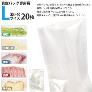 真空パック 専用袋 Lサイズ 25×40 20...の詳細画像1