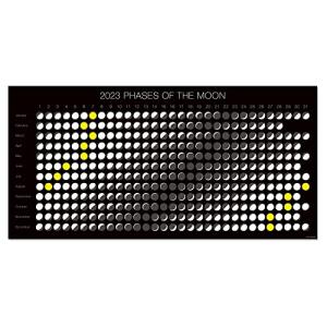 ムーングラフィックス 2023年 カレンダー ポスター ムーンカレンダー 月齢 横 CP202302b