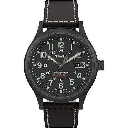 Timex メンズ Expedition Scout ソーラーパワー 40mm 腕時計, ブラック