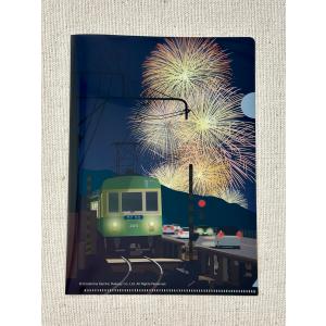 江ノ電ロルバーンポケット付メモ L 花火 : 江ノ電グッズオンライン