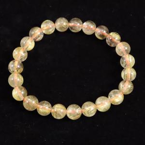 ゴールドルチルクォーツ 3A 8.5mm玉ブレスレット 22.2g 【榎本通商