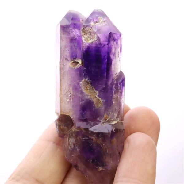 ブランドバーグ産 アメジスト エレスチャル原石 ツイン カテドラル 50.8g 【榎本通商17880...