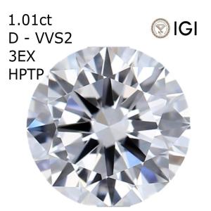 IGI鑑定書付き ラボグロウンダイヤモンド 1.00ct.up DカラーVVS2 1.00ct Dカラー VVS2 IDEAL ラボグロウンダイヤモンド LAB GROWN