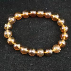 天然琥珀 ミャンマー産 レッドブルーアンバー 11.5mm玉ブレスレット