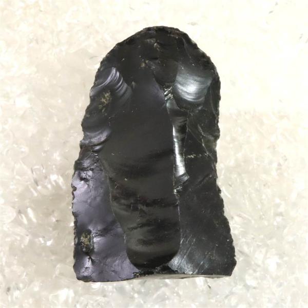 黒曜石 打製石器  59mm  後期旧石器時代 東北・北海道地域 25.4g 【榎本通商30820】
